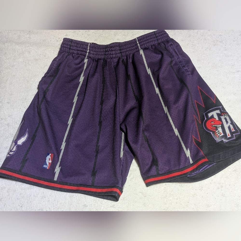 Mitchell & Ness Toronto Raptors Dino Shorts XL Purple Hardwood Classics NBA